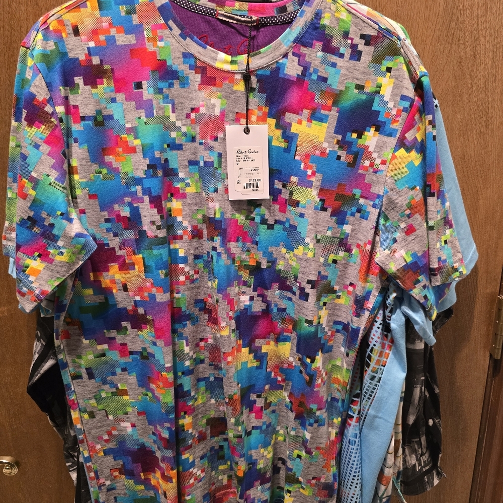 Robert Graham Multicolor Pixel Pattern Kids Tee